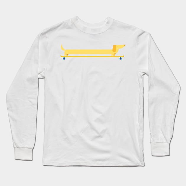 Dog skater Long Sleeve T-Shirt by lakokakr